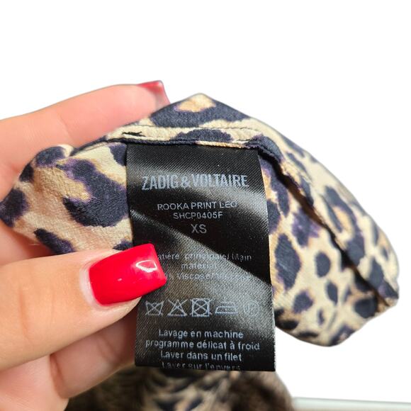 Zadig & Voltaire Rooka Leoapard Print Tiered Dress Size: XS - Picture 6 of 6